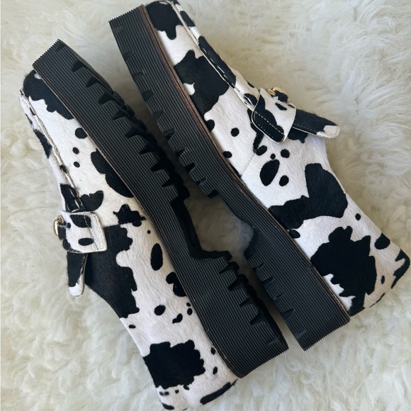 Intentionally Blank HK-2 Cow Print Loafers US 14 - Picture 5 of 7
